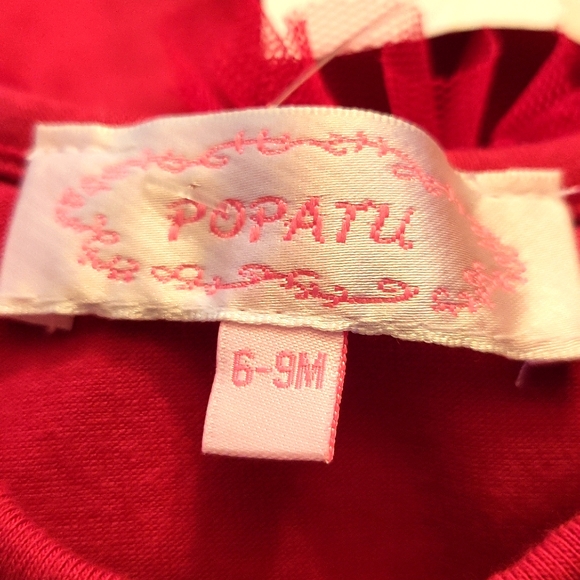 NWT adorable deep red onesie/bodysuit with rose design - Picture 2 of 6